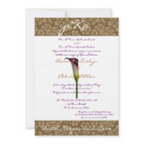 Brown Damask Wedding Inv. invitations by Amandaevelyn Brown Damask Wedding Inv. invitations