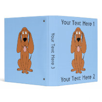 Brown Dog Cartoon. Hound. 3 Ring Binder