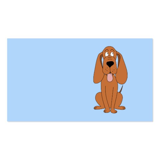 Brown Dog Cartoon. Hound. Business Card Templates (front side)