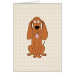 Brown Dog Cartoon. Hound. Greeting Cards