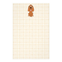 Brown Dog Cartoon. Hound. Stationery Design
