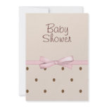 Brown Dots Baby Shower Invitations