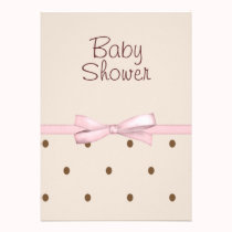 Brown Dots Baby Shower Invitations invitations