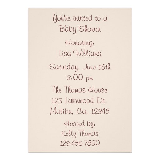 Brown Dots Baby Shower Invitations