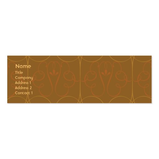 Brown Elegant - Skinny Business Card (front side)