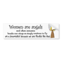 Brown Eyed Blonde Women Are Angels Bumper Sticker