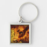 Brown Eyed Girl - Cow Oil Painting Keychains