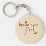 Brown eyed girl keychain