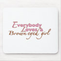 Brown Eyed Girl mousepads by worldsfair Brown Eyed Girl mousepads