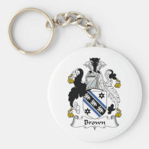 Brown Family Crest Keychains
