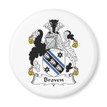 Brown Family Crest Fridge Magnet