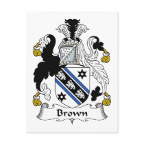 Brown Family Crest postcards by coatsofarms Brown Family Crest postcards