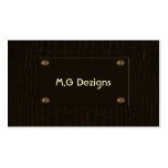 brown faux leather Business Cards