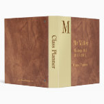 Brown Faux Leather & Gold  Teachers Binder