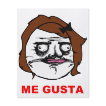 Brown Female Me Gusta Comic Rage Face Meme Flyer Design