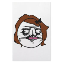 Brown Female Me Gusta Comic Rage Face Meme Stationery Paper