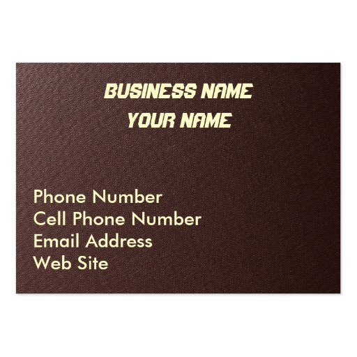 Brown Fibre Fabric Business Cards (front side)