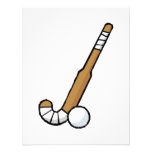 Brown Field Hockey Stick Personalized Invitation