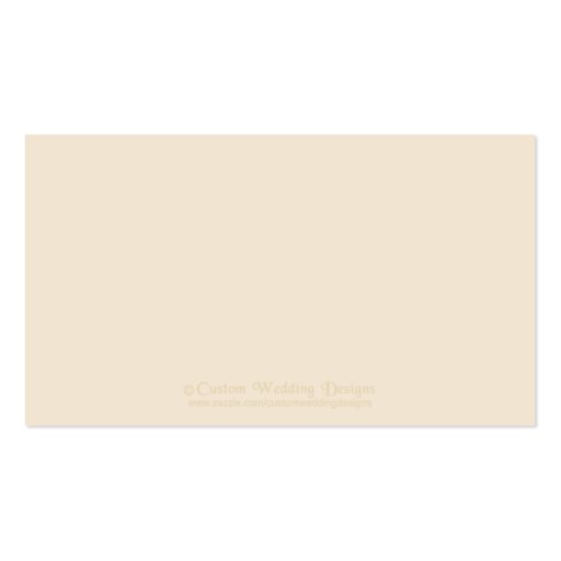 Brown Floral Curls Wedding Table Place Cards Business Cards (back side)