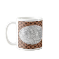 brown floral photo frame mugs by DonnasPhotoFrames brown floral photo frame mugs