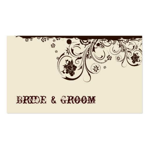 Brown Floral Place Cards Business Card Templates