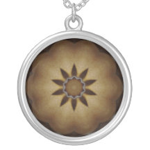 Brown Flower Abstract Necklace