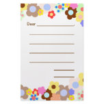 Brown Flower Girl's Stationary stationery