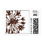 brown flower postage stamps