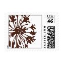 brown flower postage by amosopus brown flower postage
