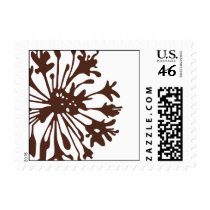 brown flower postage by amosopus brown flower postage