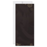 Brown flowers and butterflies wedding gift rack cards