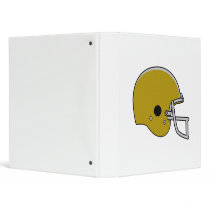 Brown Football Helmet 3 Ring Binders