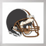 Brown Football Helmet Posters