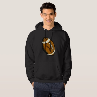 Brown Football Sports Hooded Sweatshirt