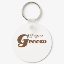 Brown Future Groom keychains