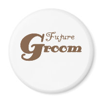 Brown Future Groom magnets by weddingsareus Brown Future Groom magnets