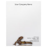 Brown Gecko on White Background letterhead