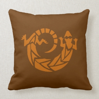 Brown Gecko Southwestern American MoJo Pillow