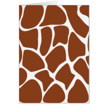 Brown Giraffe Print Pattern. Card
