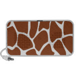 Brown Giraffe Print Pattern. Laptop Speaker