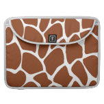 Brown Giraffe Print Pattern. Sleeves For MacBook Pro