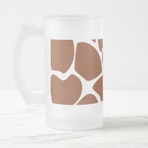 Brown Giraffe Print Pattern. Mugs