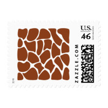 Brown Giraffe Print Pattern. Stamps