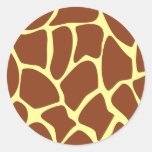 Brown Giraffe Print Pattern. Stickers