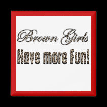 Brown Girls Leopard Magnet magnets
