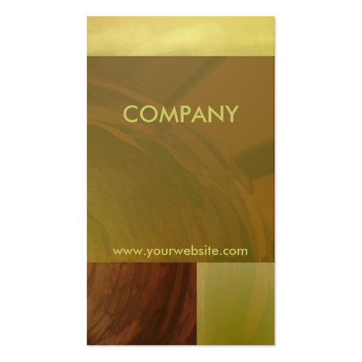 Brown Gold Abstract Elegant Business Card (back side)