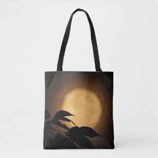 Brown Gold Autumn Moon Abstract Tote Bag