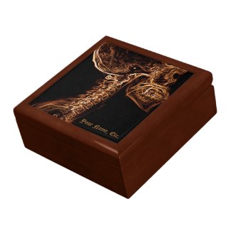 Brown/Gold C-spine gift box giftbox