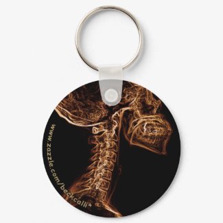 Brown/Gold C-Spine X-ray keychain keychain