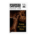 Brown/Gold C-Spine X-ray postage stamp
